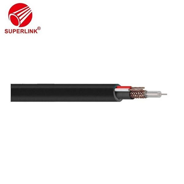 আউটডোর জন্য পাওয়ার ক্যাবল 2 * 0.5 সহ কোক্সিয়াল কেবল কেবিকে